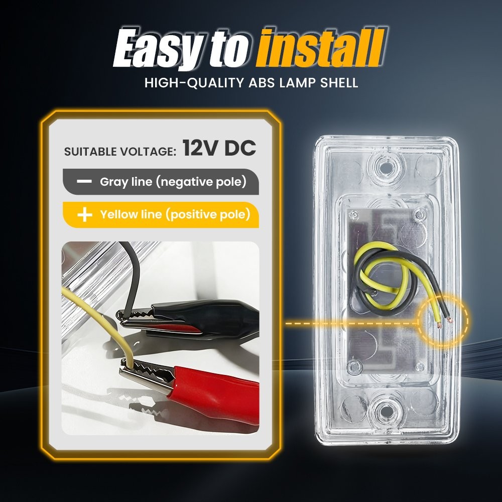 5-50X Clear Cab Roof Marker Running Light Indicator For Freightliner Volvo Truck