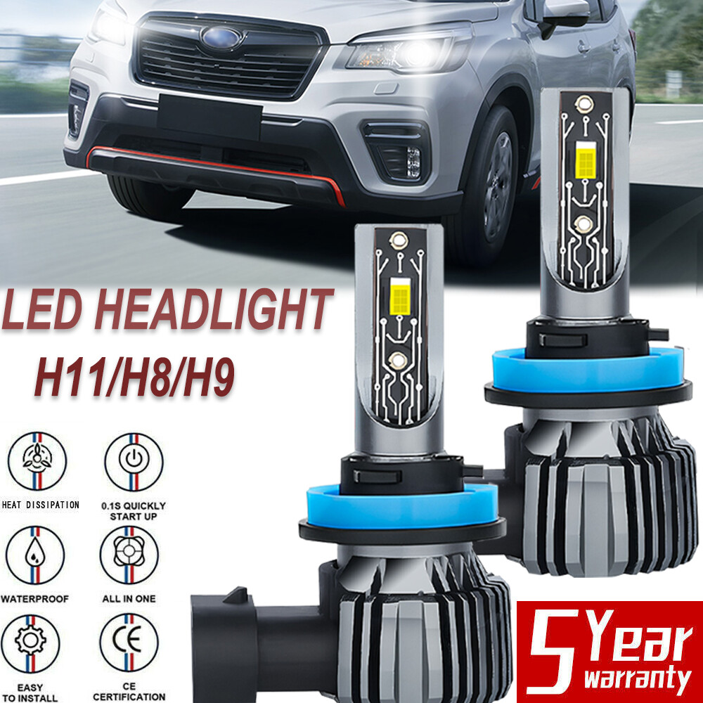 H11/H8/H9 Combo LED Headlight Kit High Low Beam Bulb Super Bright 6500K White