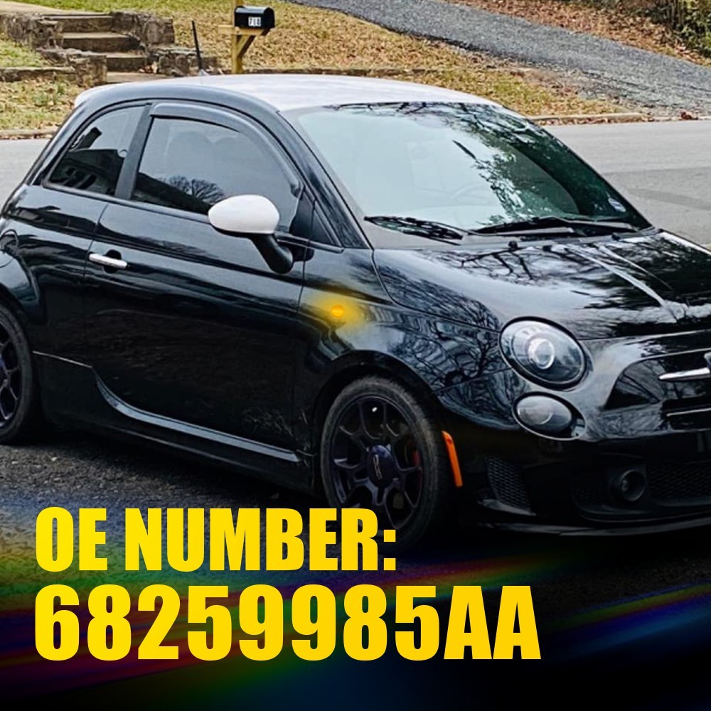 Front Left & Right Clear Amber LED Side Marker Light For Fiat 500 500e 2007-2019