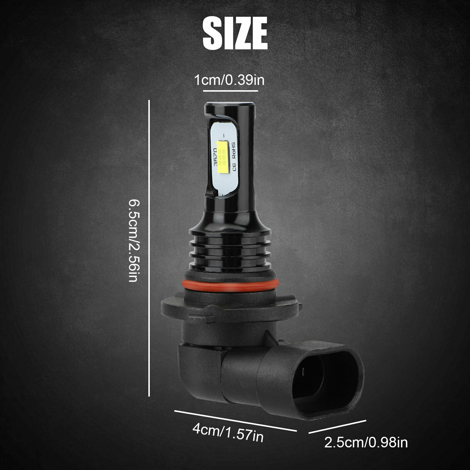 Pair 9140 9145 H10 HB3 9005 LED Fog Light 200W 6000K White Driving DRL Bulb