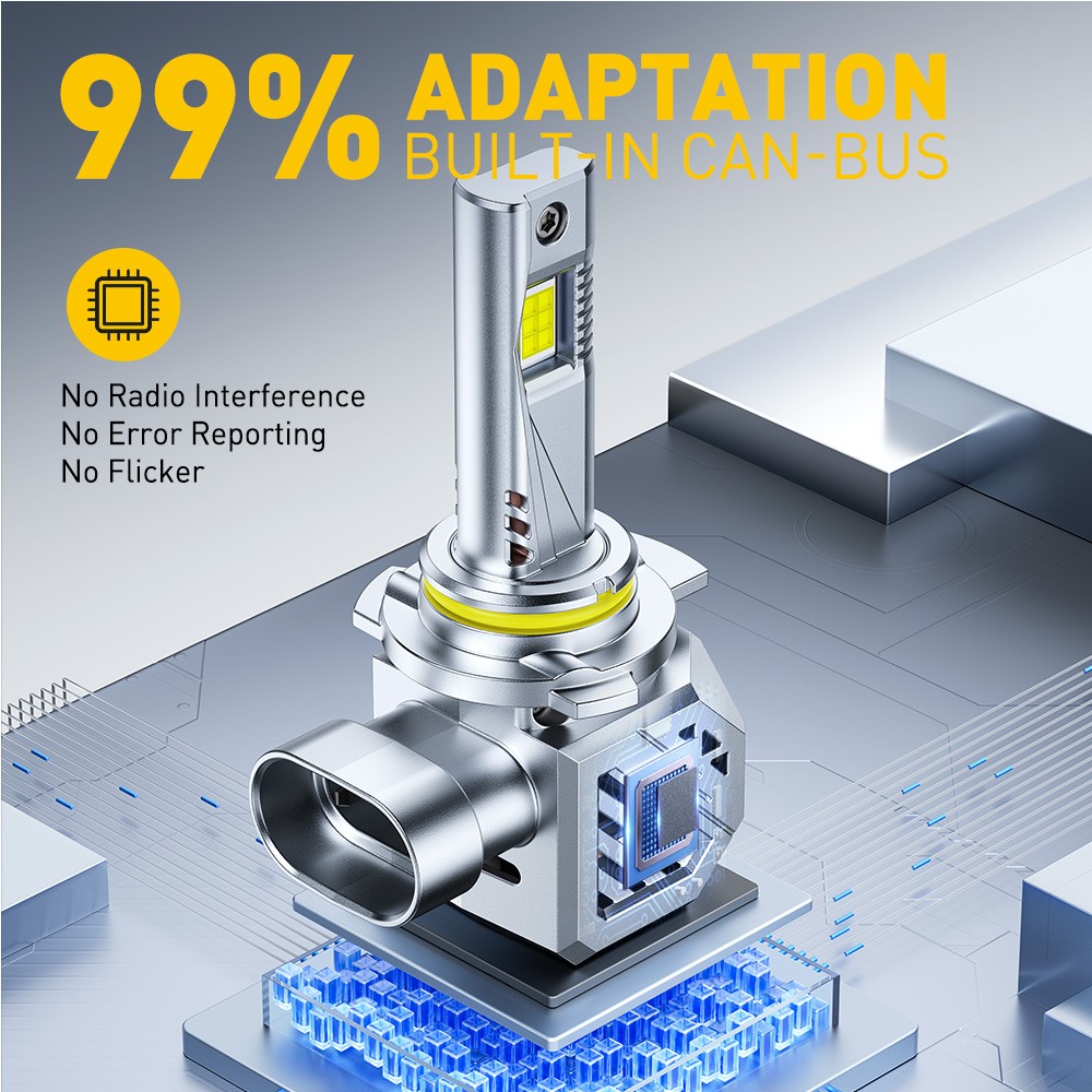 2-20X 9012/HIR2 LED Headlight Bulb High Low Beam 6500K White Lamp Canbus A1ULTRA