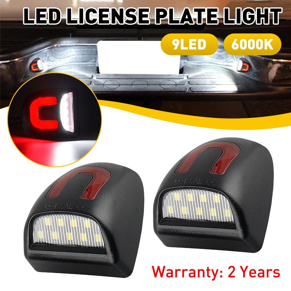 Fit Chevrolet Suburban Avalanche Tahoe 6000K LED White License Lights Plate 2Pcs