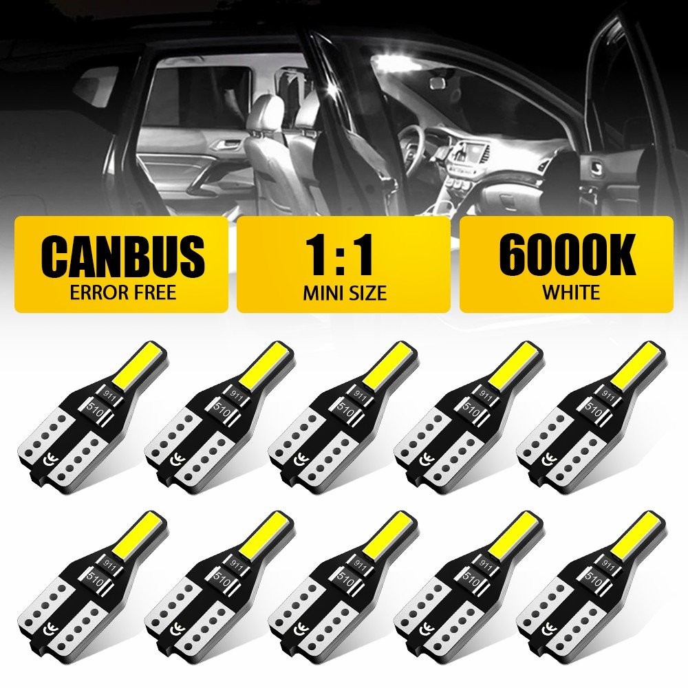 6000K White T10 194 168 W5W 2825 LED License Plate Light Dome Map Light 200LM 10