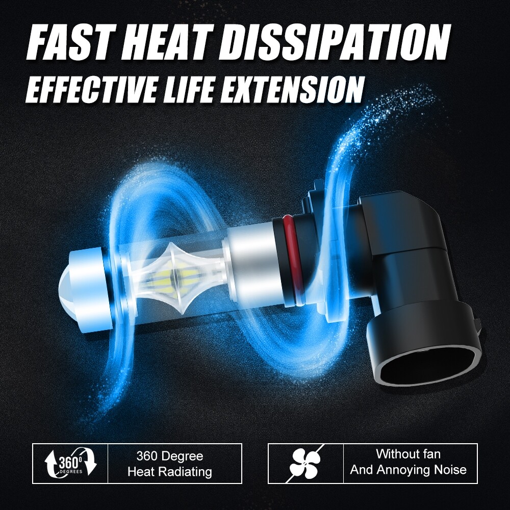 9006 9005 HB4 9145 LED DRL Fog Light Bulbs Super Bright 6000K 160W White