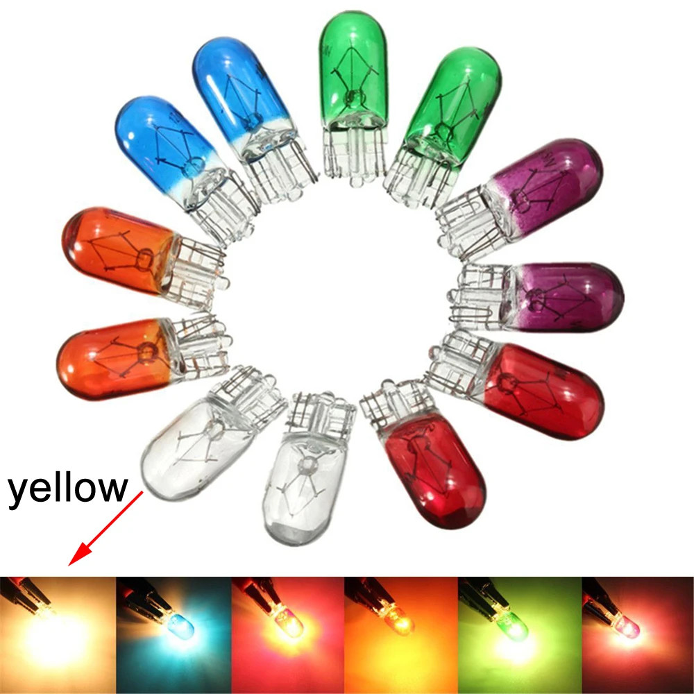 10x 501 Amber Orange Bulbs 12V 5W Capless Side Indicator W2.1 x 9.5D Car Lights