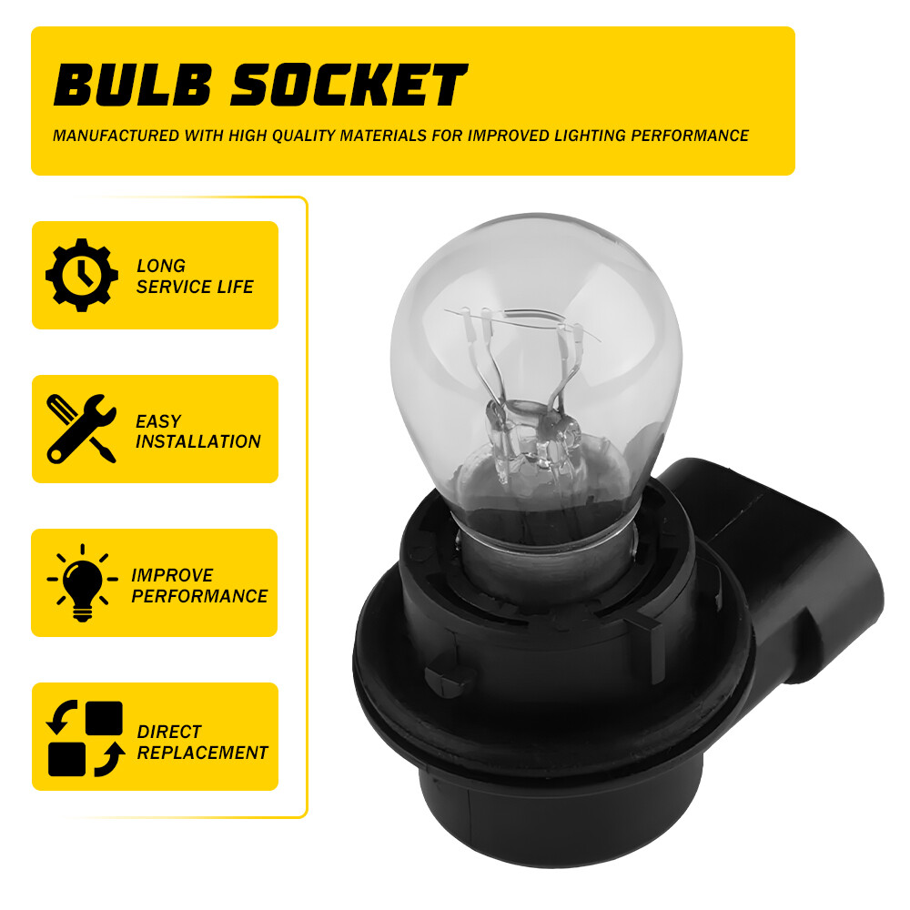 For 2014-2021 Jeep Renegade Front DRL Daytime Running Light Bulb Socket 3-Pin 2X