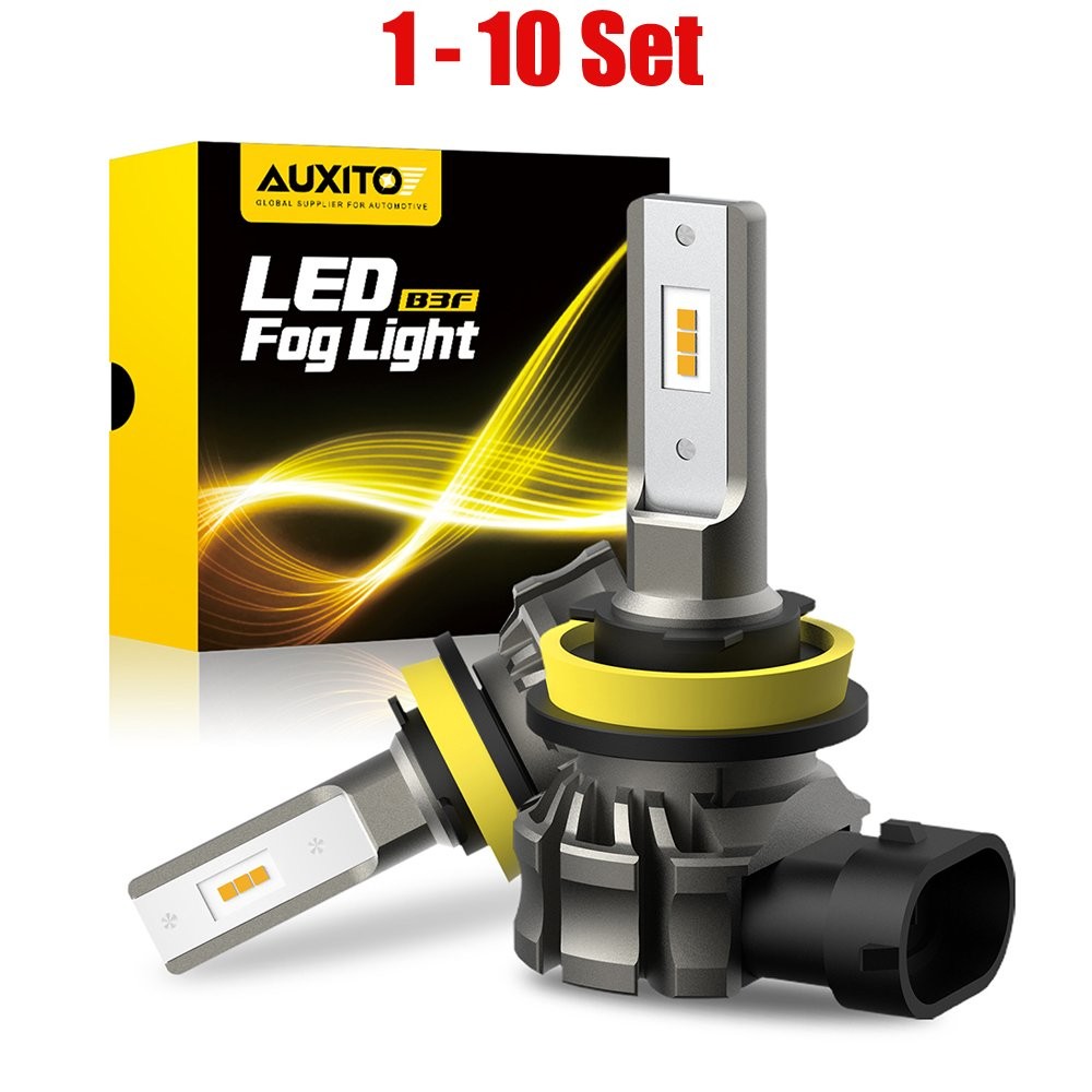 2-20X LED Fog Daytime Running Light Bulb H8/9/11 3000K Amber Super Bright AUXITO