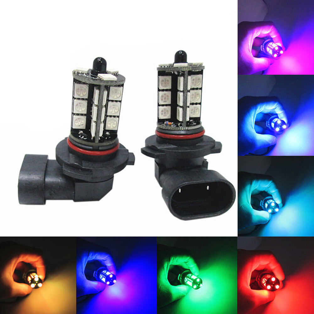 2pcs H8 H9 H11 LED Fog Light Bulbs 16 Color Changing RGB Remote High Power Lamp