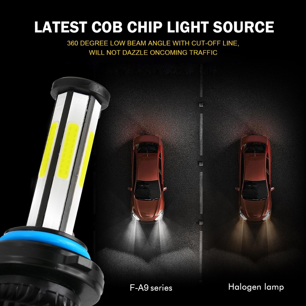 6-side 9145 9140 H10 LED Fog Driving Light Bulb Super White 420000LM 6000K 2800W