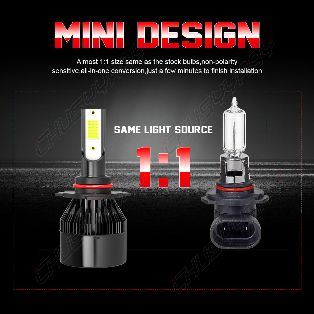 9005+9006 Combo LED Headlight 400W 720000LM High/Low Beam 6500K Bulbs Kit