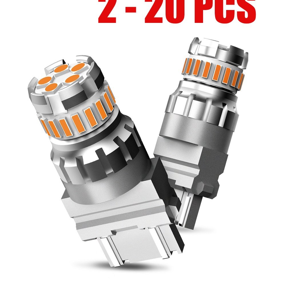 Set 2-20X Anti Flash Hyper 3157 3156 LED Indicator Amber Signal Turn Light Bulb