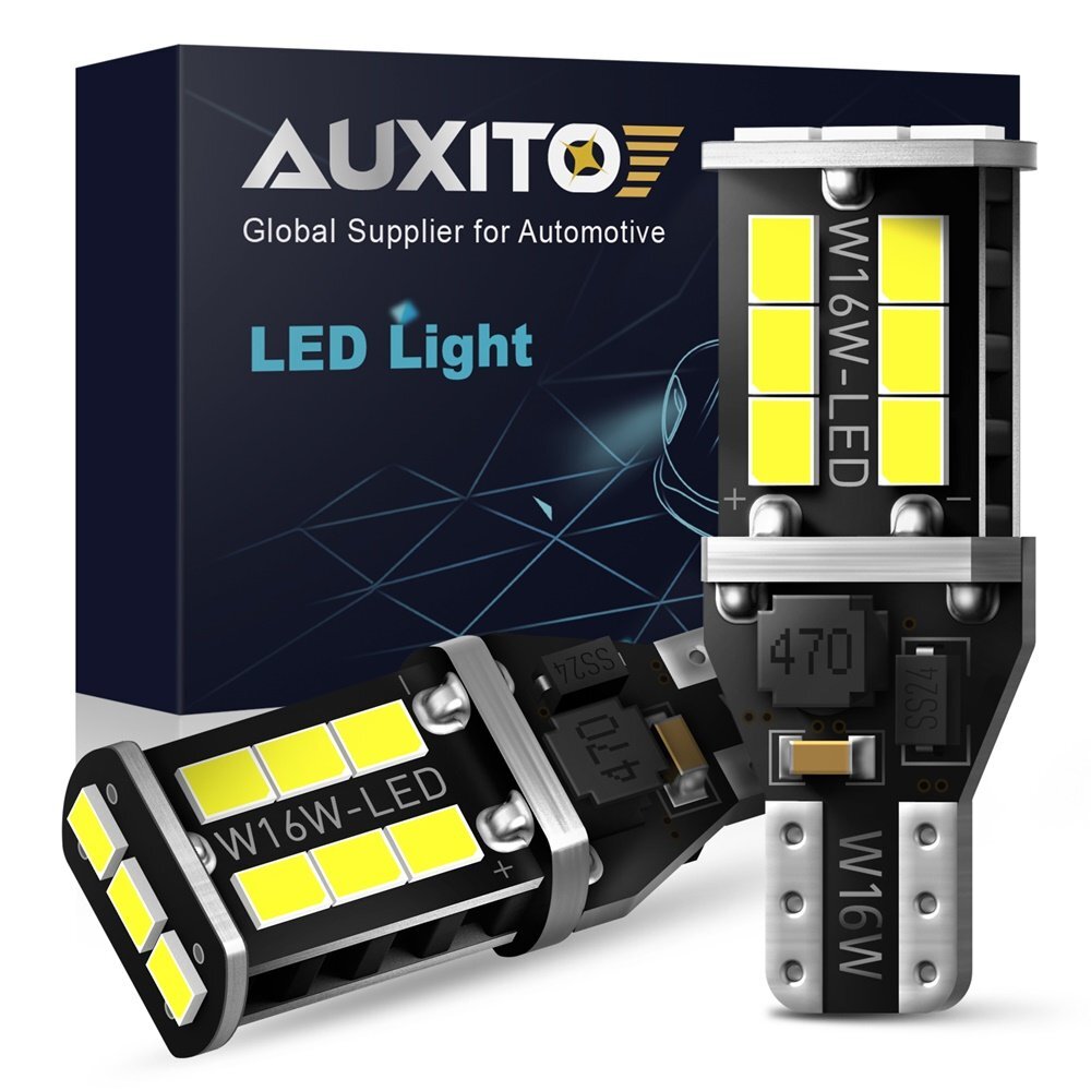 AUXITO 921 912 T15 LED Reverse Backup Light Bulb 2400LM 6500K Super Bright ED E