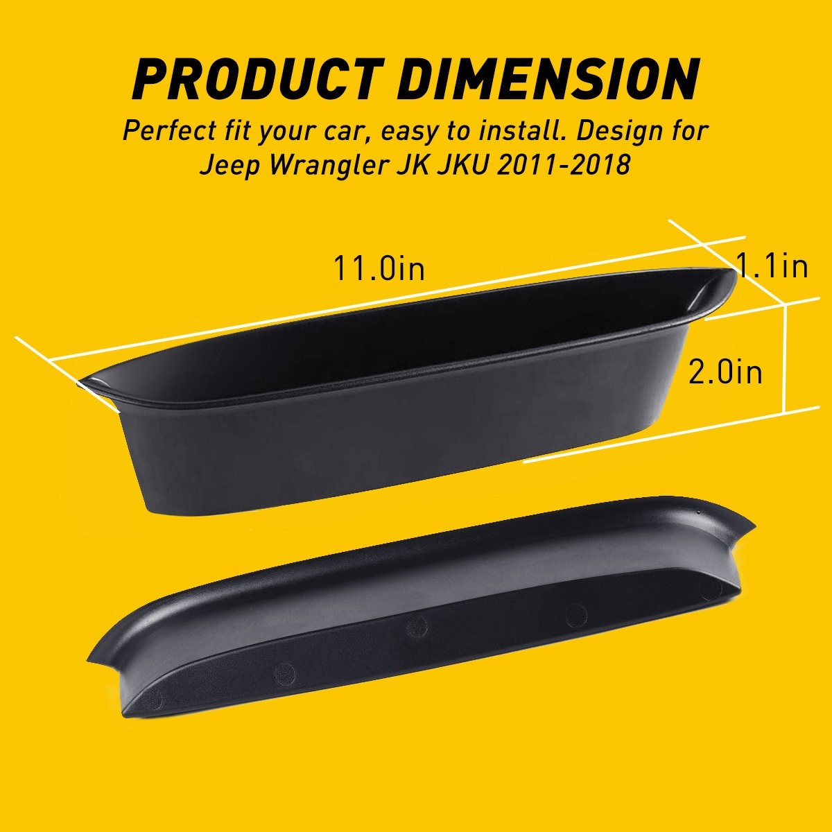 Car Handle Storage Grab Tray Organizer Box For 2011-2018 Jeep Wrangler JK JKU