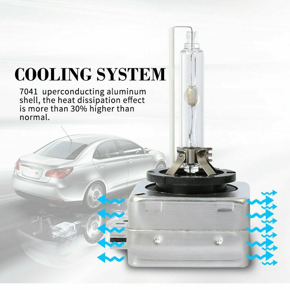 For Cadillac Escalade ESV EXT 2PCs HID Xenon Headlight Bulbs High/Low Beam 4300K