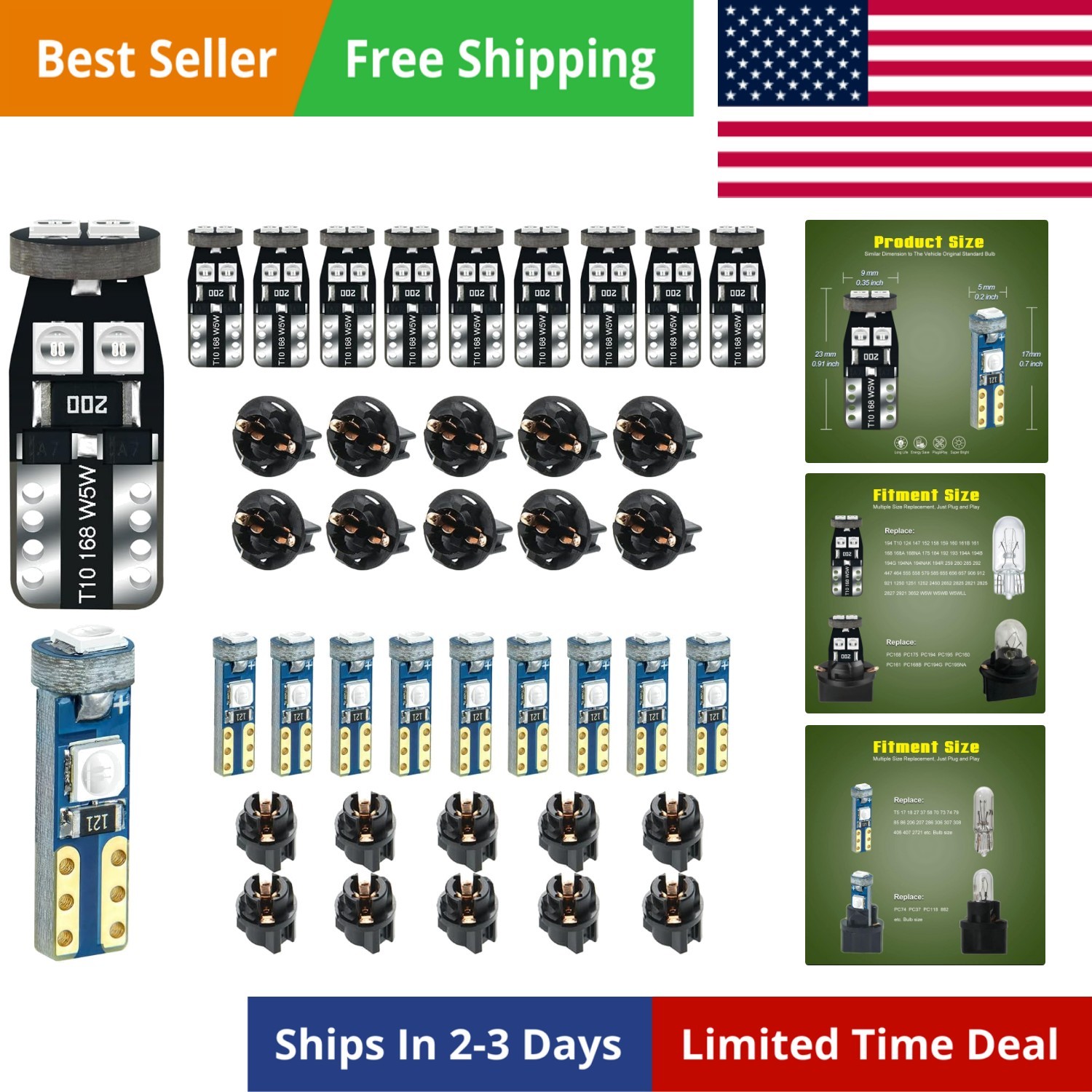Green T5 PC74 PC37 PC118 T10 PC168 PC175 PC194 PC194G PC195 PC160 PC161 Instr…