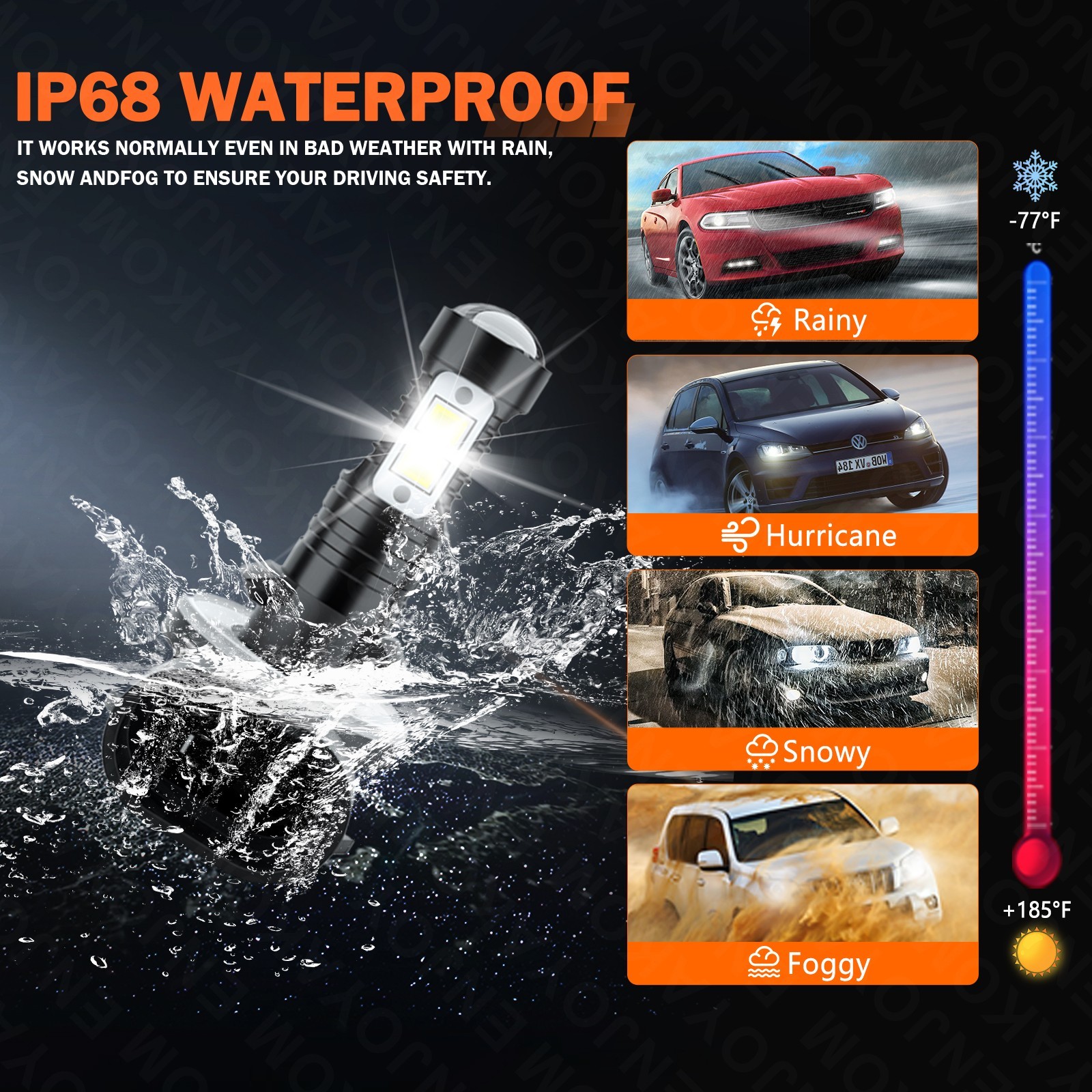 For Kia Sorento 2013-2018 4Pcs HID LED Headlight Bulb Low Beam Kit Super Bright