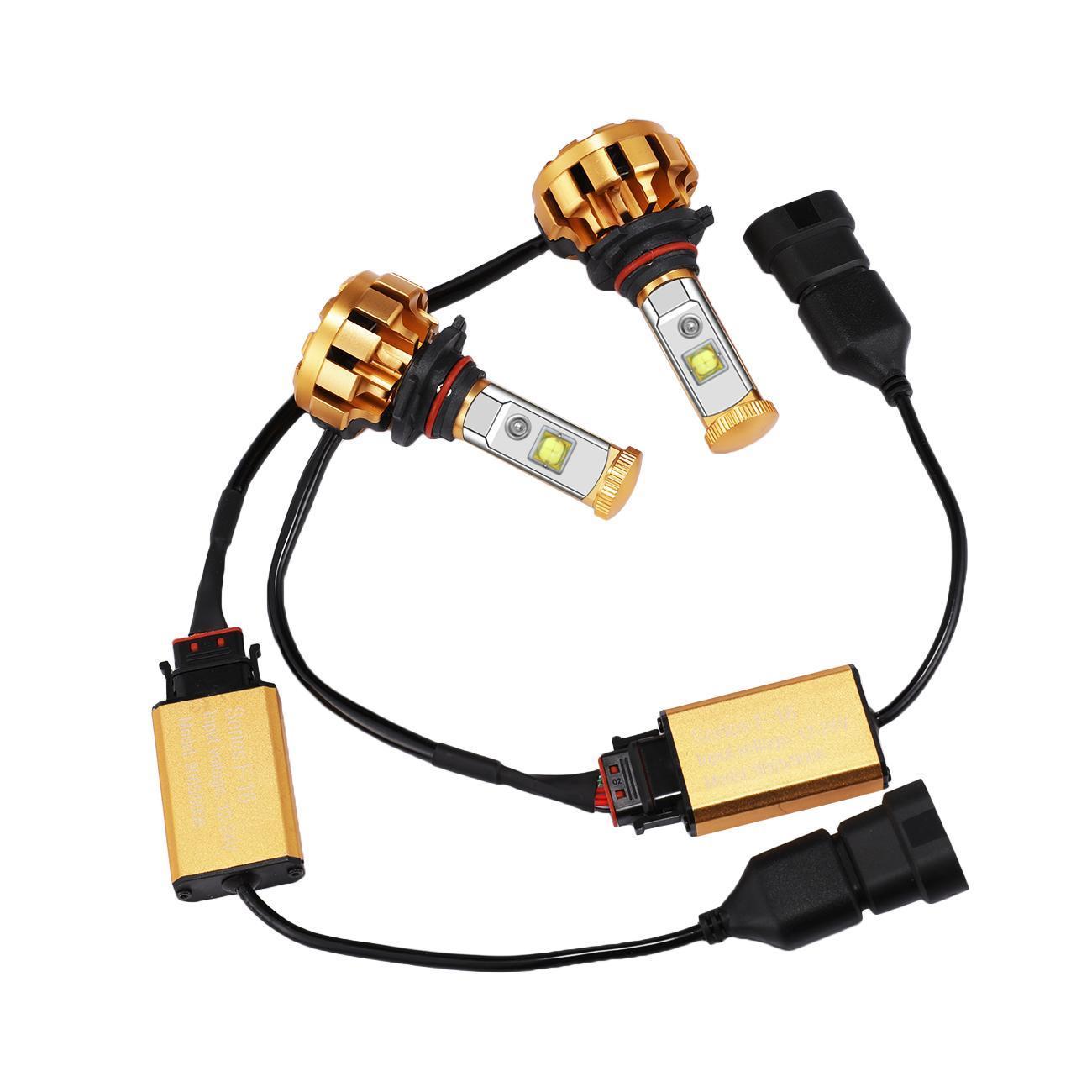 AUXBEAM F16 9005 9006 Combo LED Headlights High Low Beam Bulbs 6000K Cool White