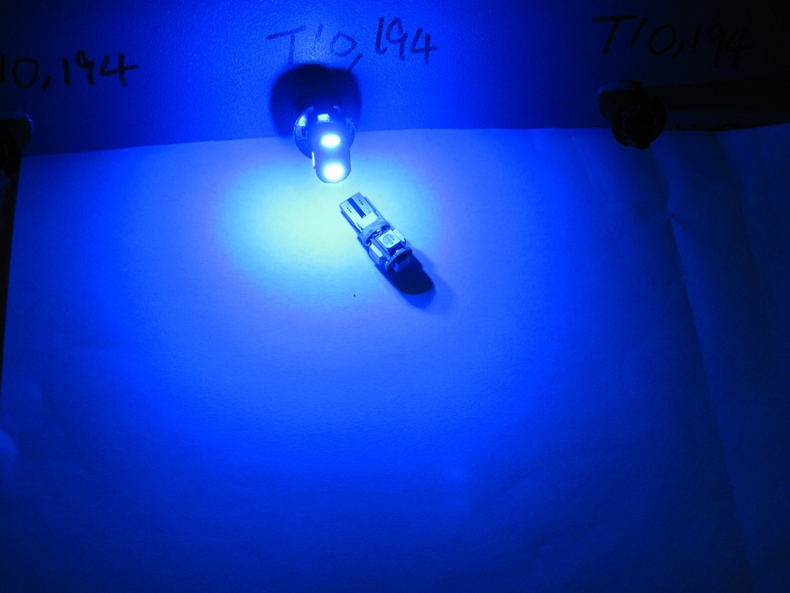 10 pcs Canbus Error Free T10 194 W5W led 5-5050 smd Fit BMW Benz Ultra Blue