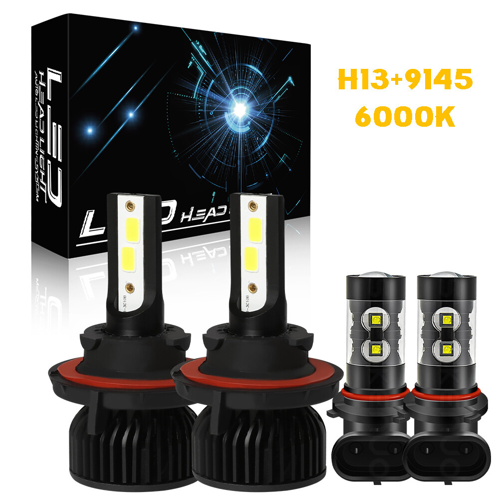 For Chrysler Aspen 2007-2009 Combo 9008 H13 9145 LED Headlights Fog Light Bulbs