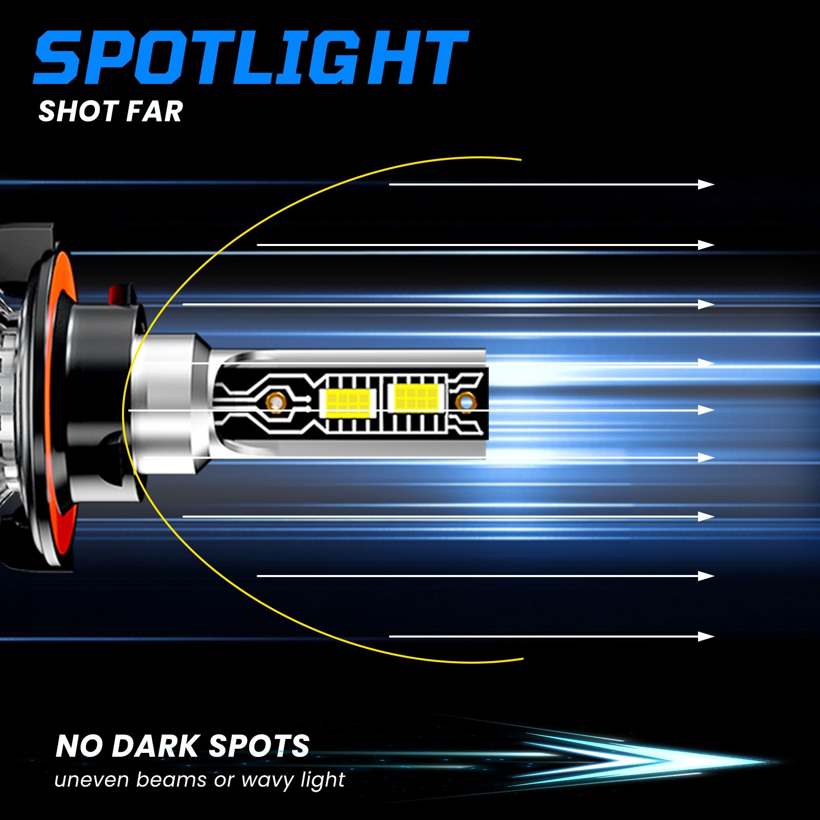 For Ford F250 F350 F450 2005-2019 – 6x White LED Headlight Hi/Lo+Fog Light Bulbs
