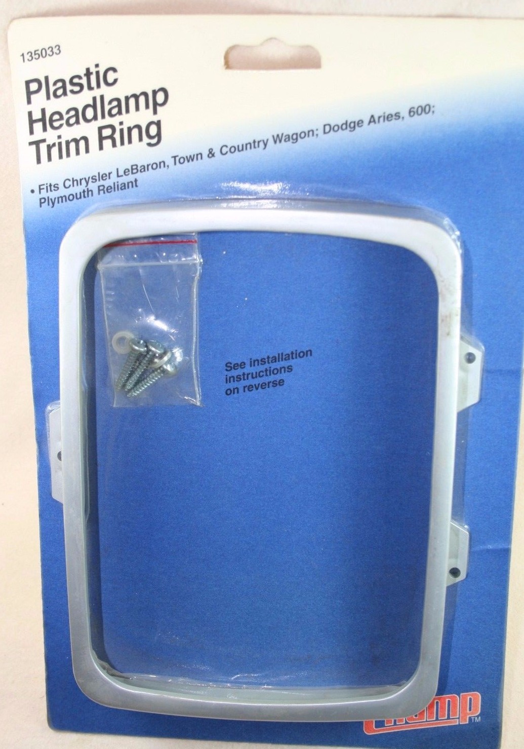 H6054 & 6052 Plastic Headlight Trim Ring Mopar FREE SHIPPING in the USA