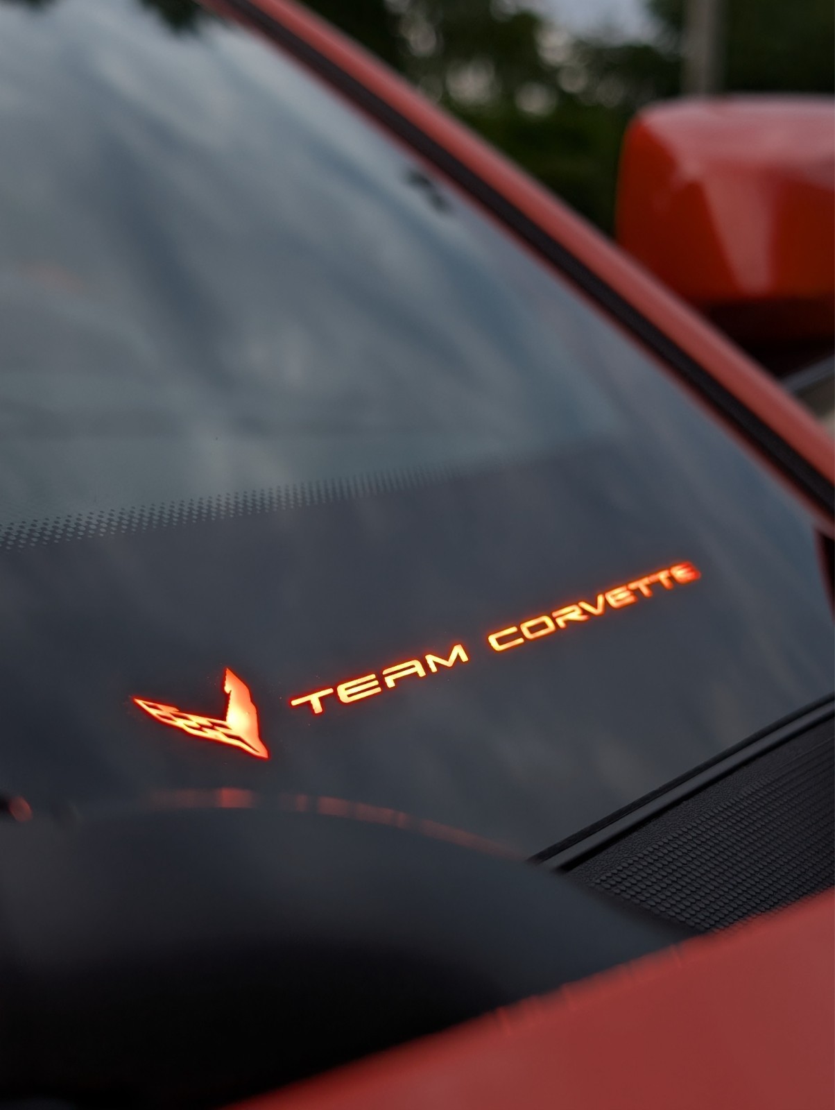The Original C8 Corvette RGBW Team Corvette Windshield LED – Made in the USA!
