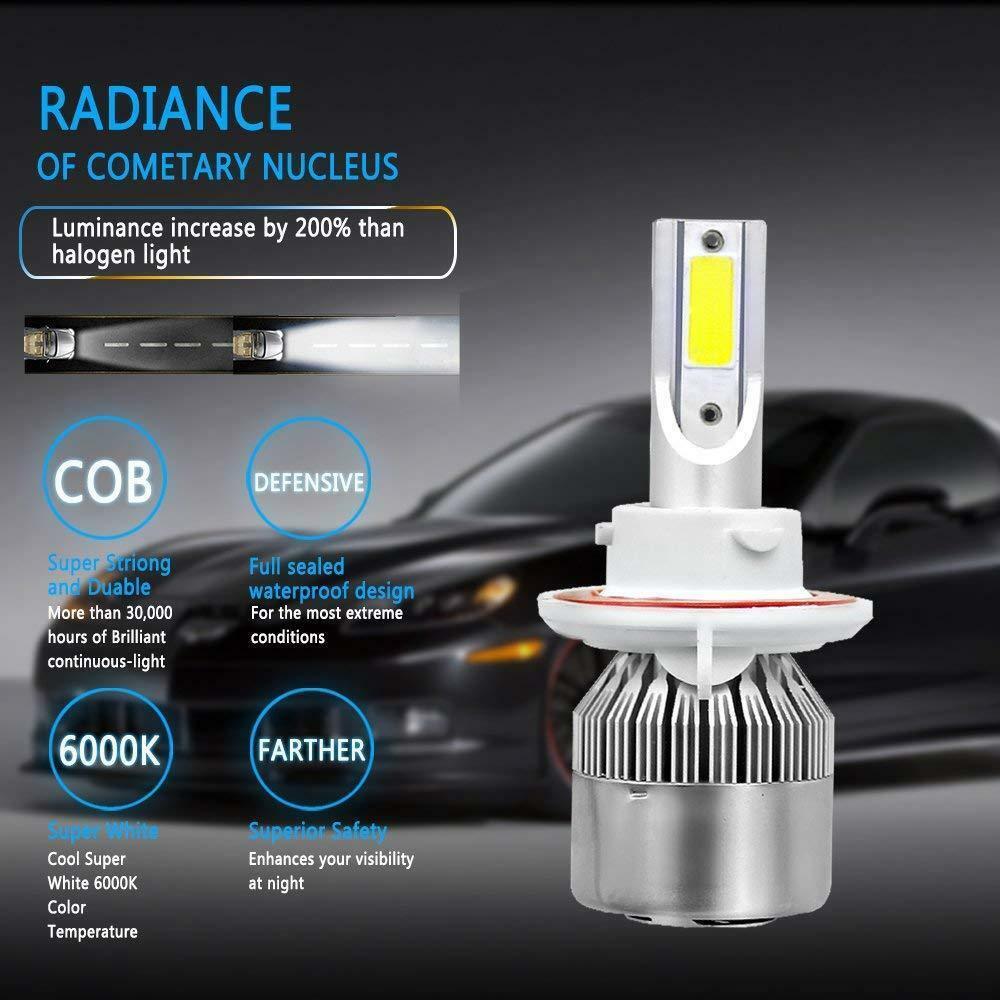 9008 H13 LED Headlight+9145 Foglight Bulb White For Ford F250 SUPER DUTY 2011-18