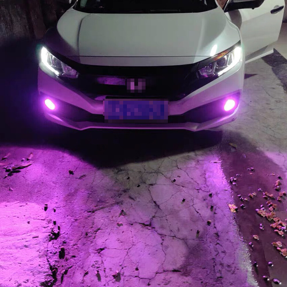 2 Bright Pink Fog Lights H11 H8 LED Bulbs Fit for Honda Civic 2006-2021 Fog Lamp