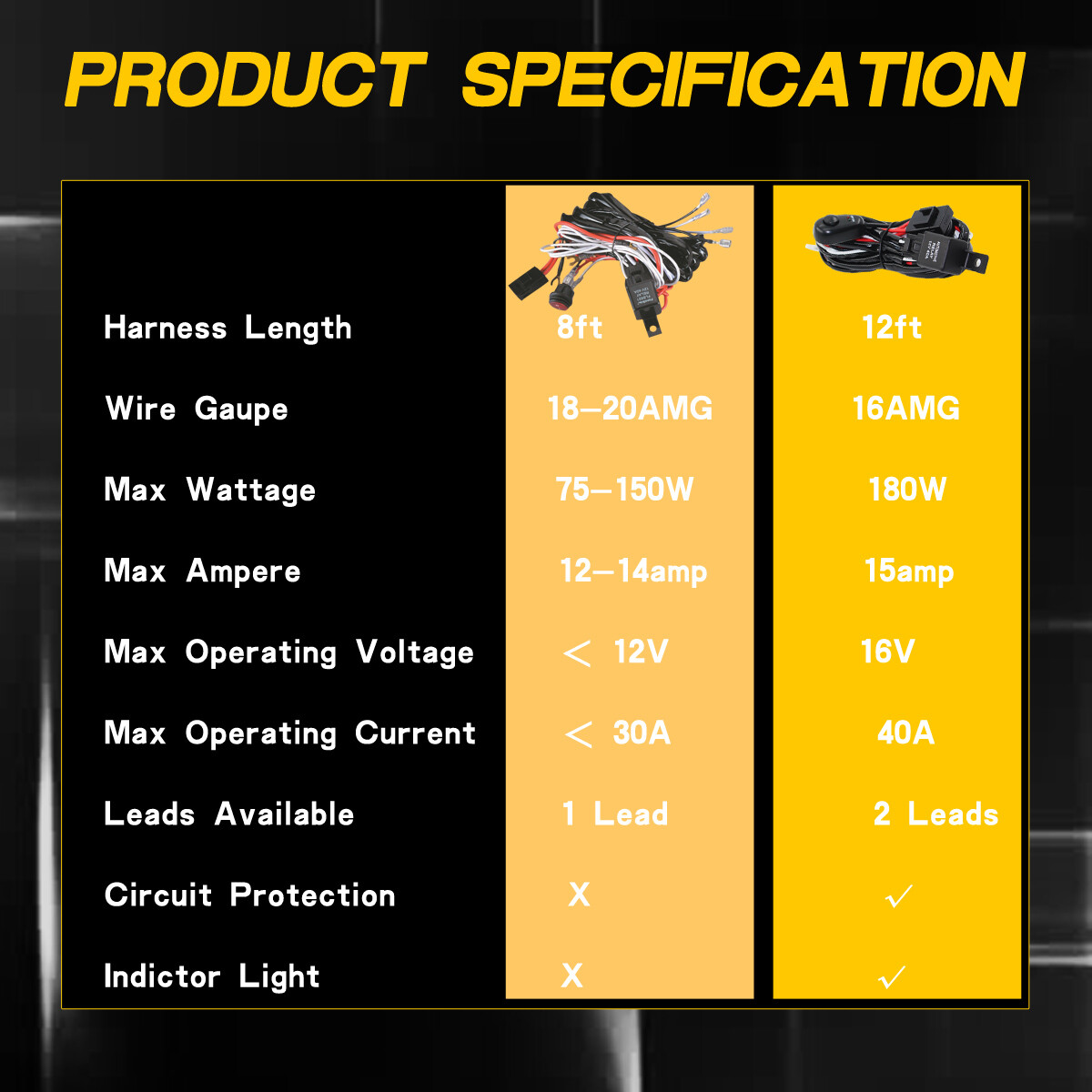 For Toyota Pickup Truck H4 LED Headlight Brightness Intensifier Wiring Harness