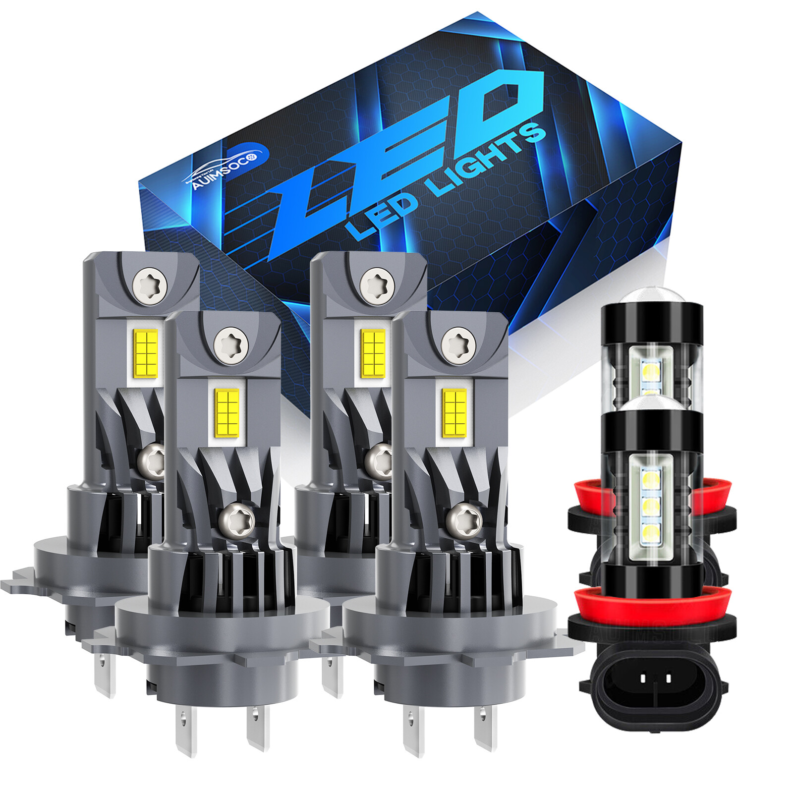 For Mercedes-Benz Sprinter 2500 2010-2018 AUIMSOCO LED Headlights Bulb+Fog Light