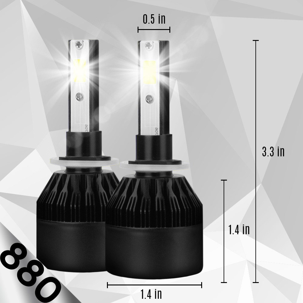 XENTEC LED HID Foglight Conversion kit 881 6000K for 1990-2003 Ford Escort