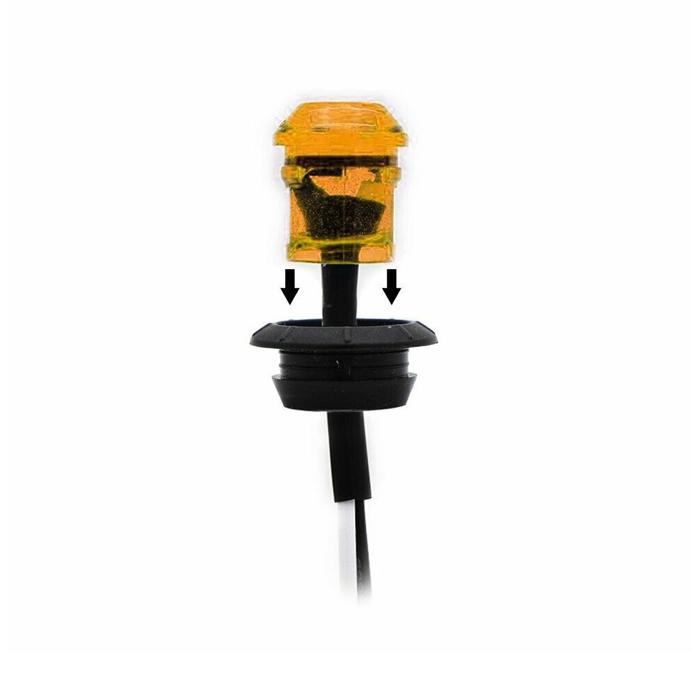 3/4″ Round Truck Trailer Side Marker Lights Amber Bullet LED Clearance 10-100x