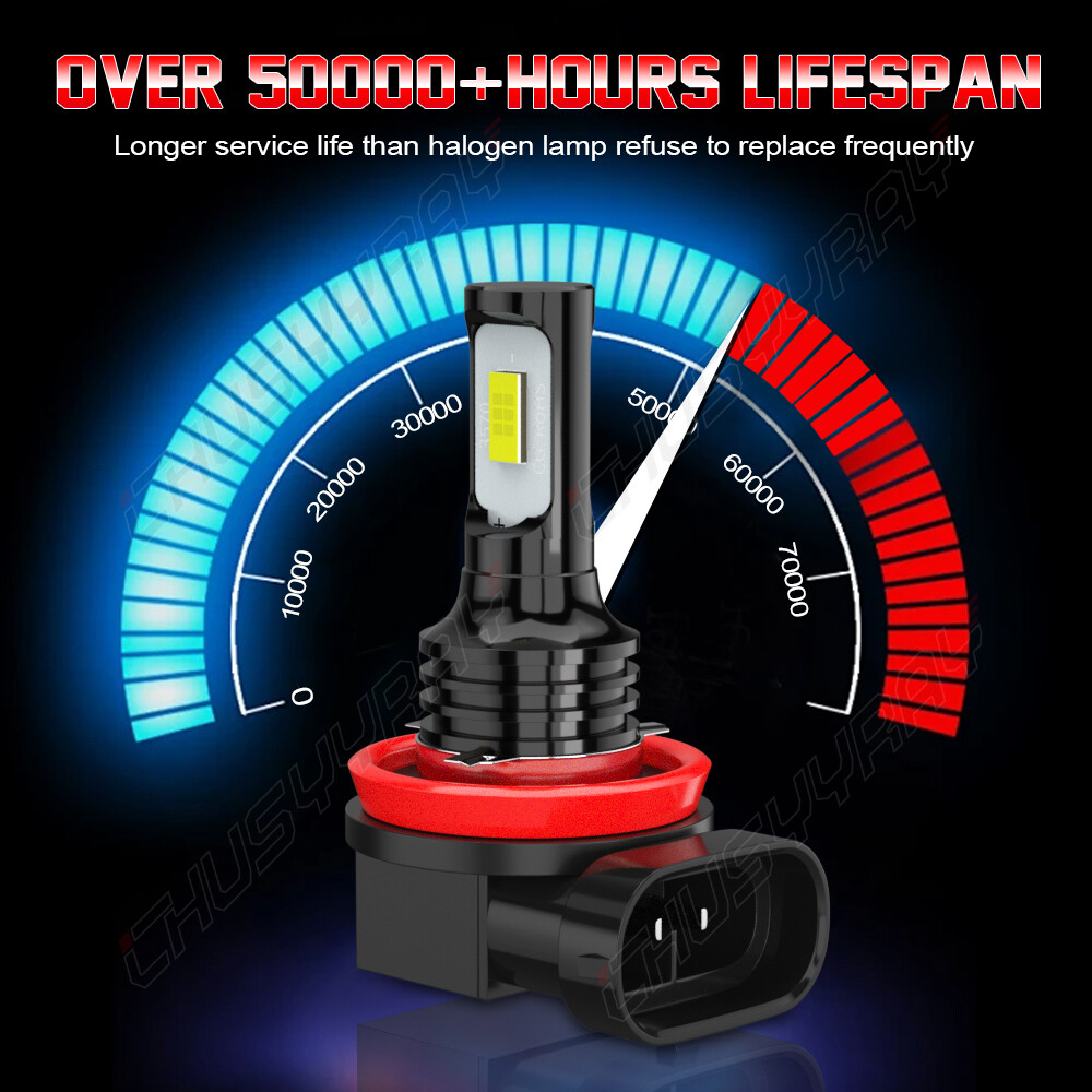 Combo 9005+H11+H11 LED Headlight Kit Fog lights Bulbs High Low Beam 12000K White