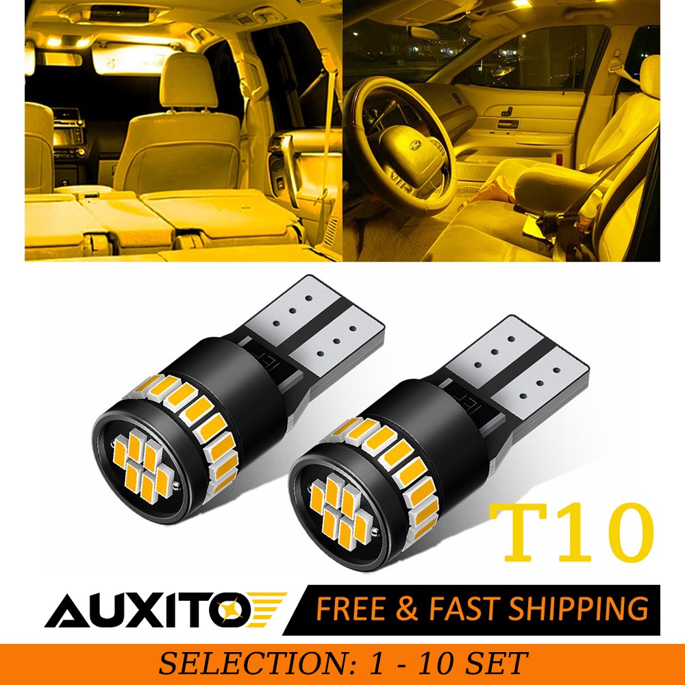 2-20X 168 194 192 2825 T10 LED Side Marker Interior Light Bulbs Amber Error Free