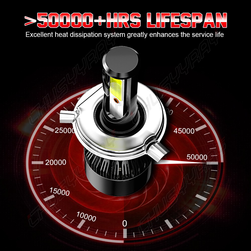 2x 9003 H4 LED Headlight Bulbs Kit 110W 16000LM Hi/Lo Beam Super Bright White