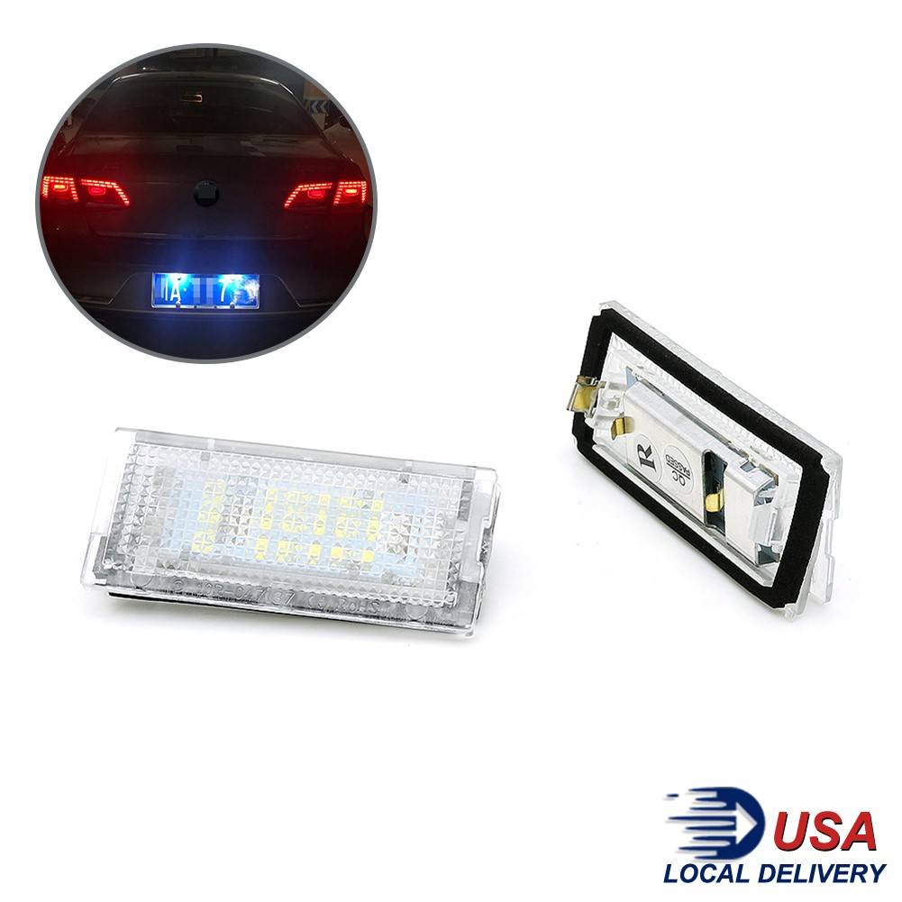 2x LED License Number Plate Light Canbus For BMW 3Series E46 4D 1998-2005