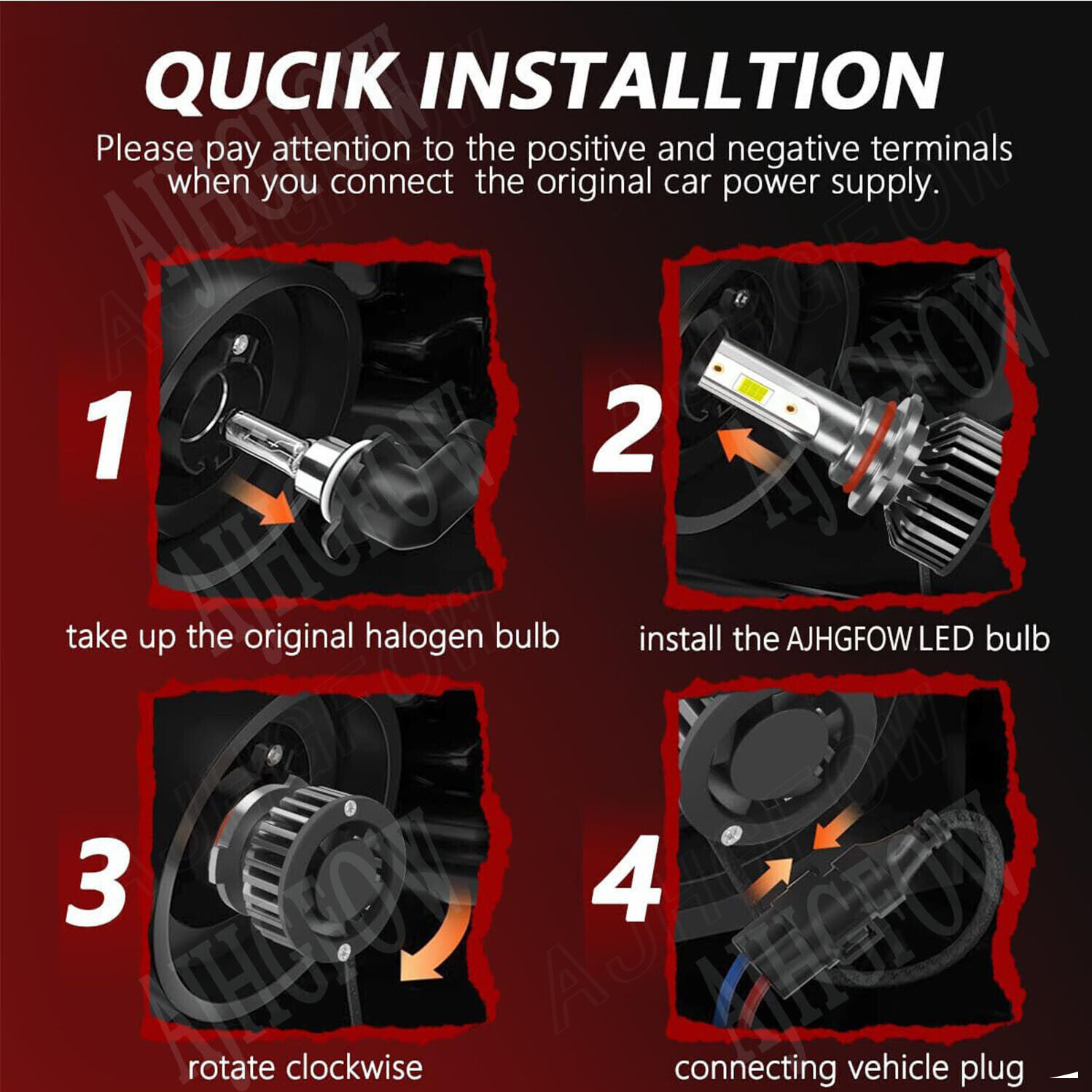 For Ford F-150 2015-2021 LED Headlight Kit Bulbs Super Bright 72000LM Cool White