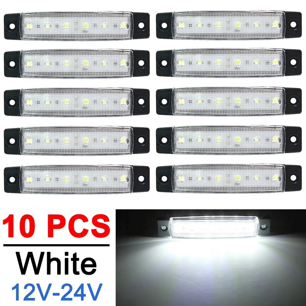 LED Side Marker Clearance Lights 12V 24V Universal Truck Bus Trailer