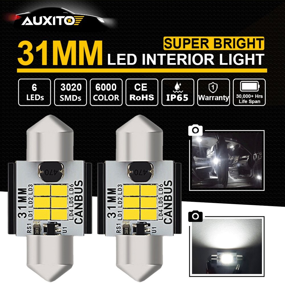 42MM 41MM 36MM 31MM DE3175 LED Interior Dome Ceiling Read Light Bulb for Nissan