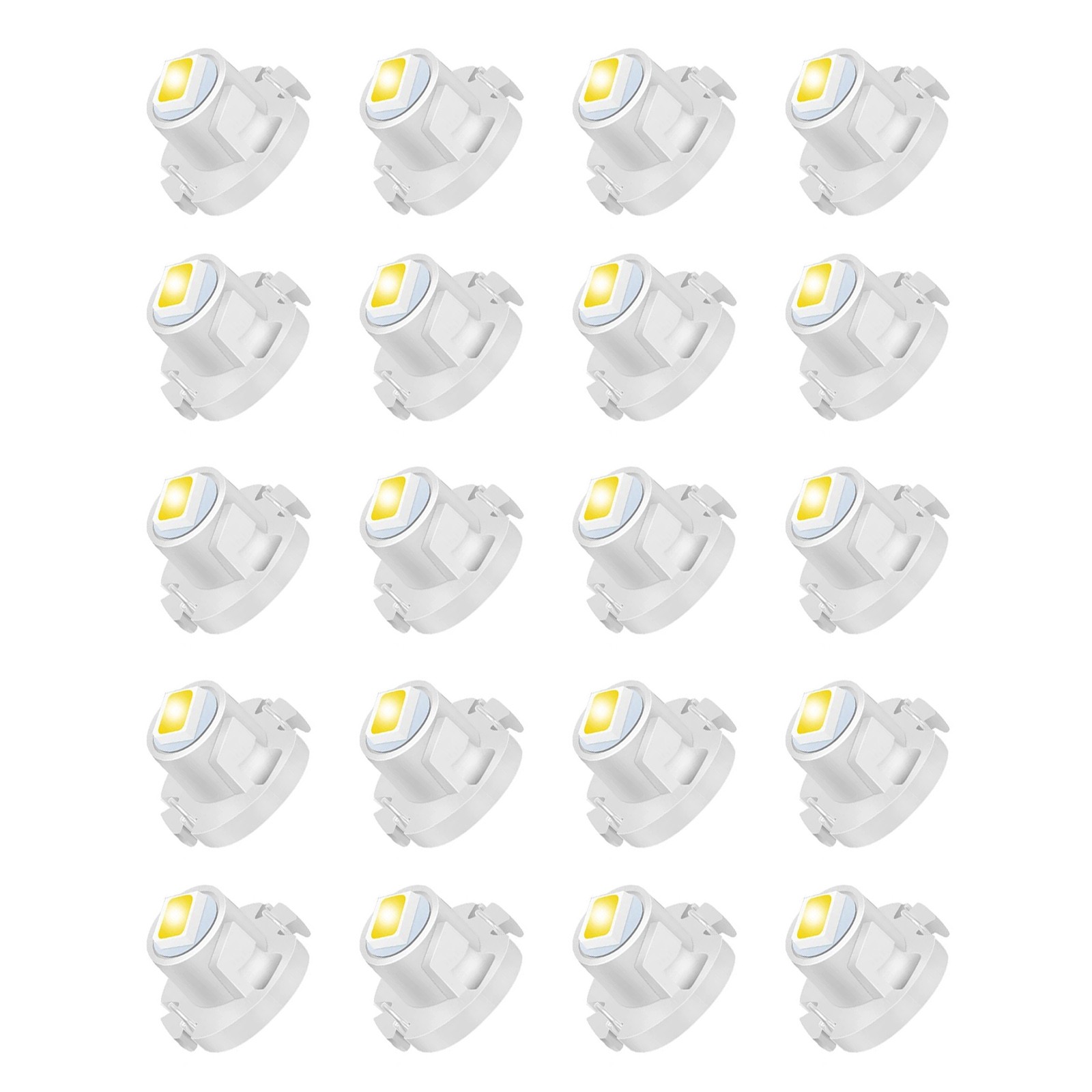 20x 12V DC White T4.2 LED Dash Bulbs for Panel Switch Climate Control Lighting