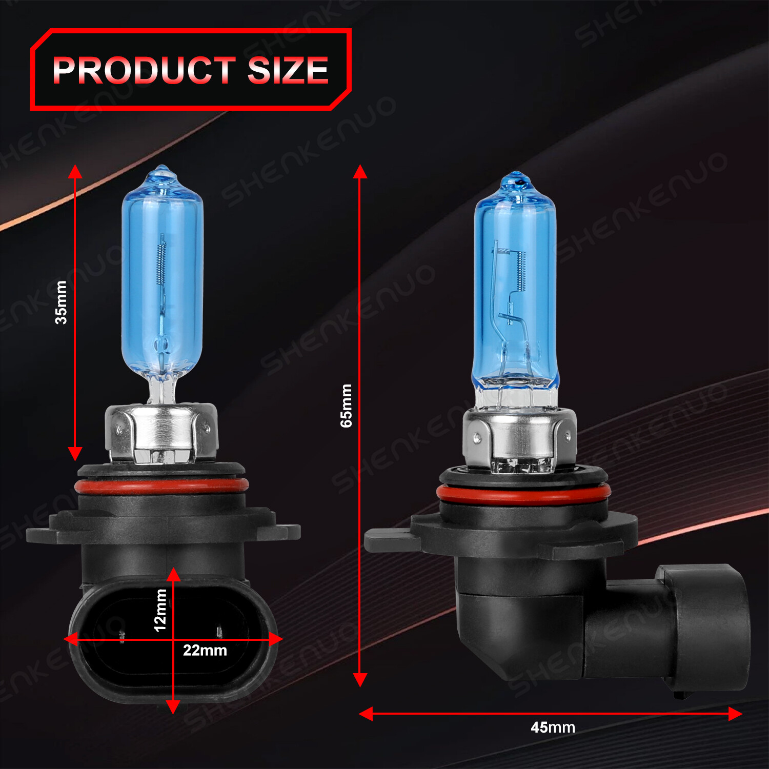 2x 9012 HIR2 Halogen Headlight Bulbs Conversion Kits High Low Beam 4200K Bulbs