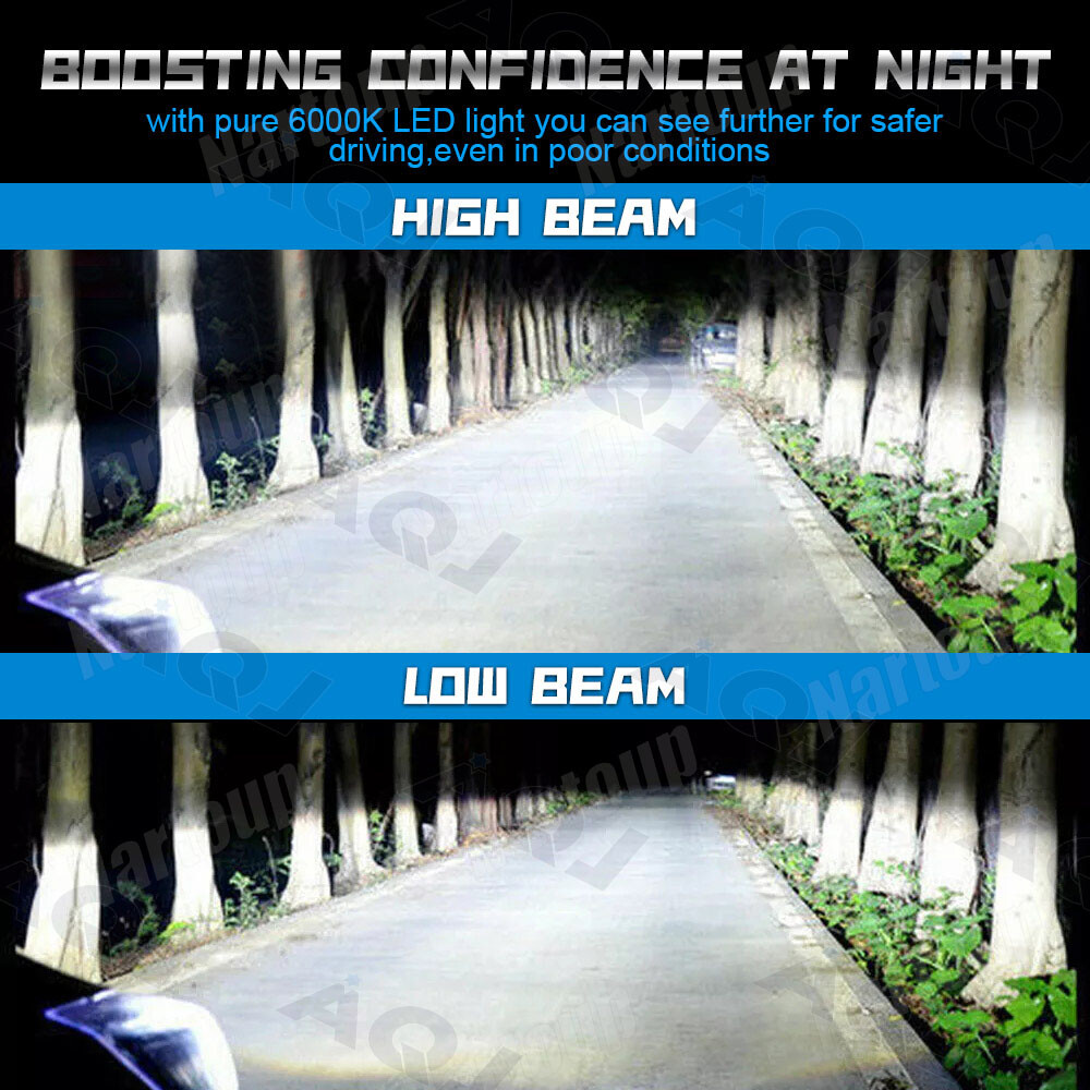 For FORD Ranger 1990-2011 LED Headlight Kit 9007 HB5 6500K White Hi/Lo Csp Bulbs