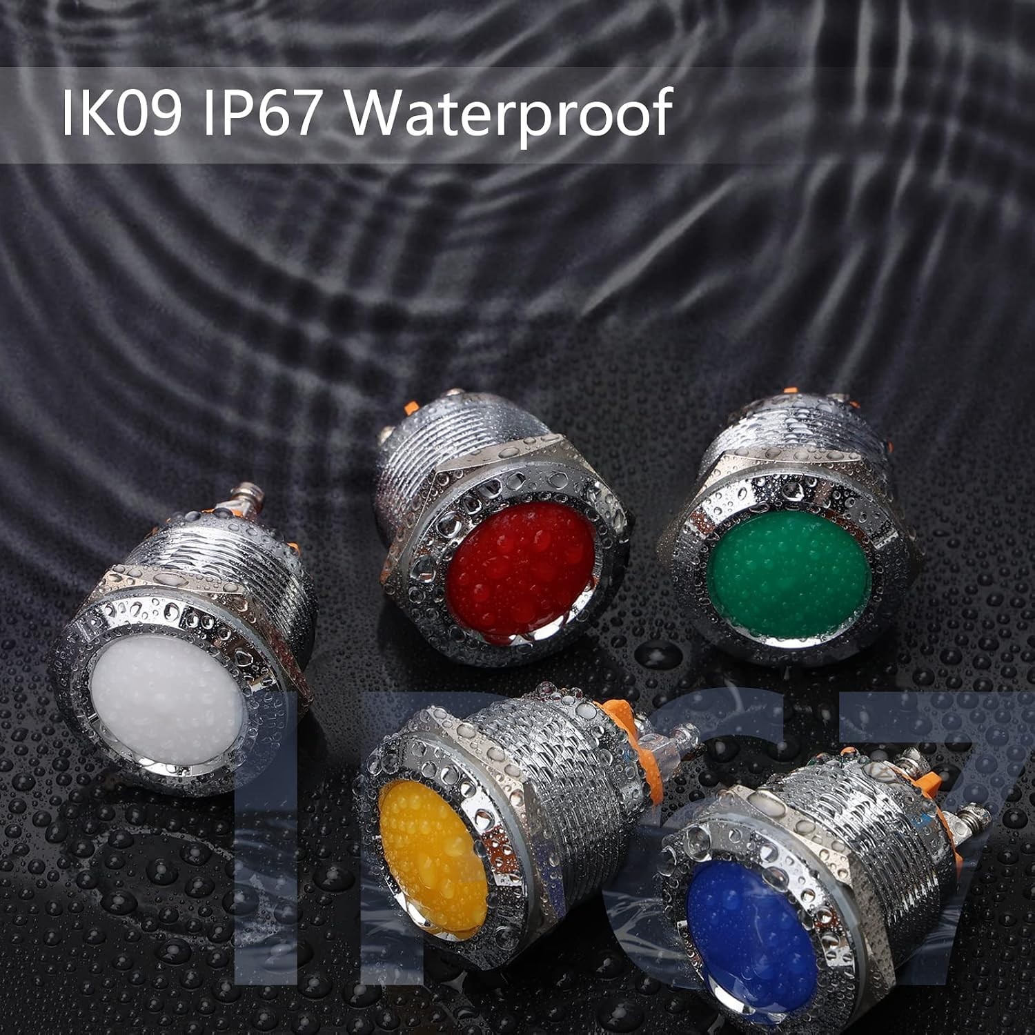 22mm Waterproof LED Indicator Light – Set of 5 Multi-Color Signal Lamps