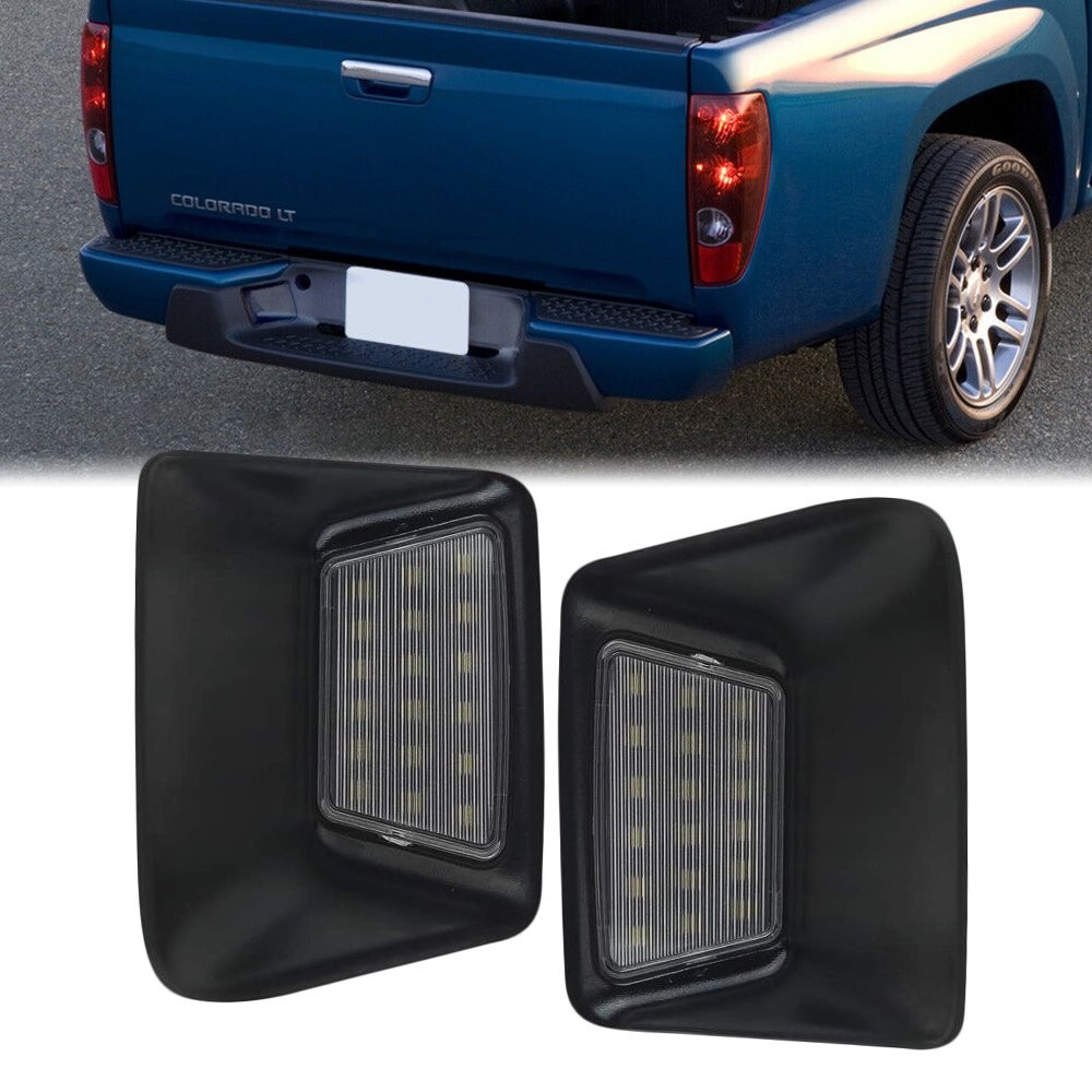 For 2004-2012 GMC Canyon White LED License Plate 1000LM Lights 5500K Replace Kit