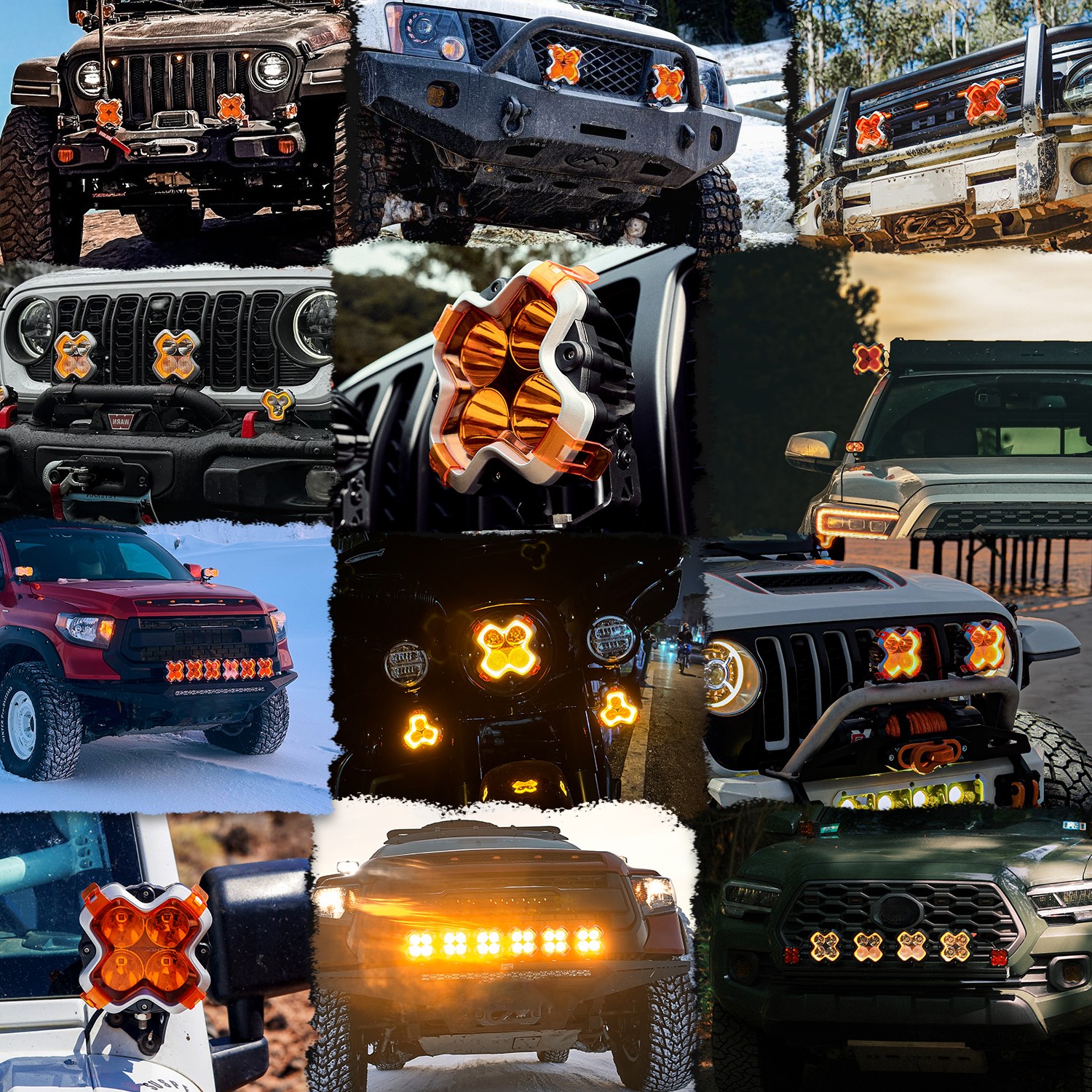 NOVSIGHT 6 inch 160W LED Pods Work Lights Spot Beam Driving Offroad For Jeep GMC