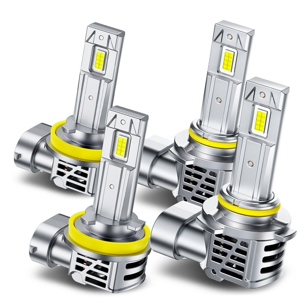 4-40X 9005 H11 H8 LED Combo Headlight High Low Beam Bulb White Fog Light Kit M6S