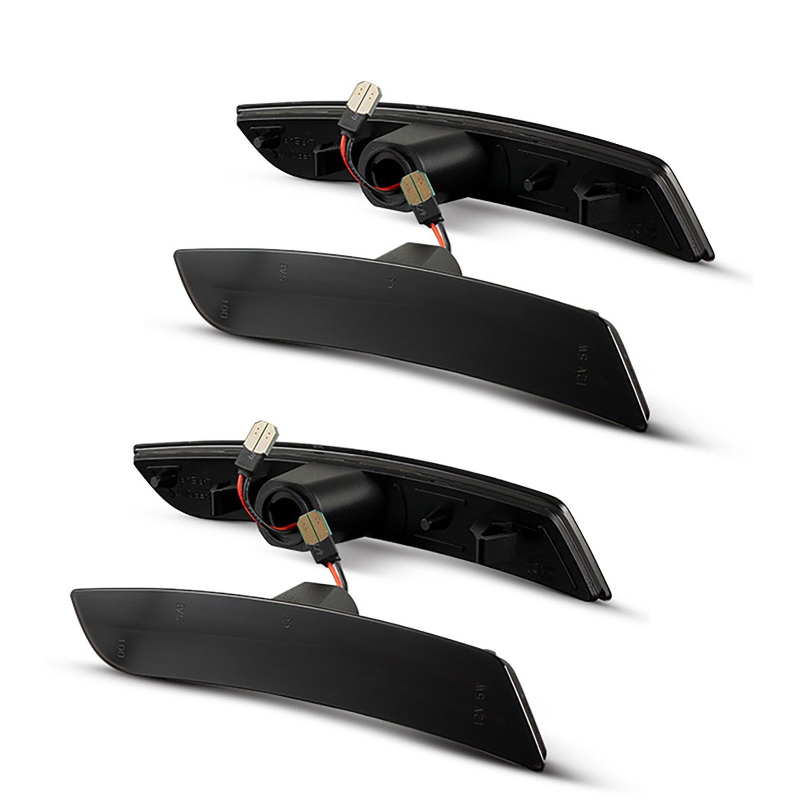 For Chevy Camaro 16-2023 Front Rear LED Bumper Side Marker Light Lamp Smoked 4PC