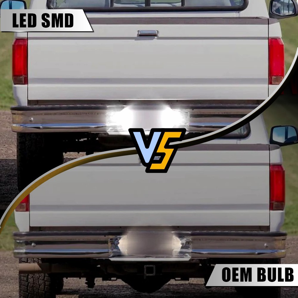 2-20x Rear License Plate Light Housings + Bulb + Socket Fit Ford F150 F250 F350