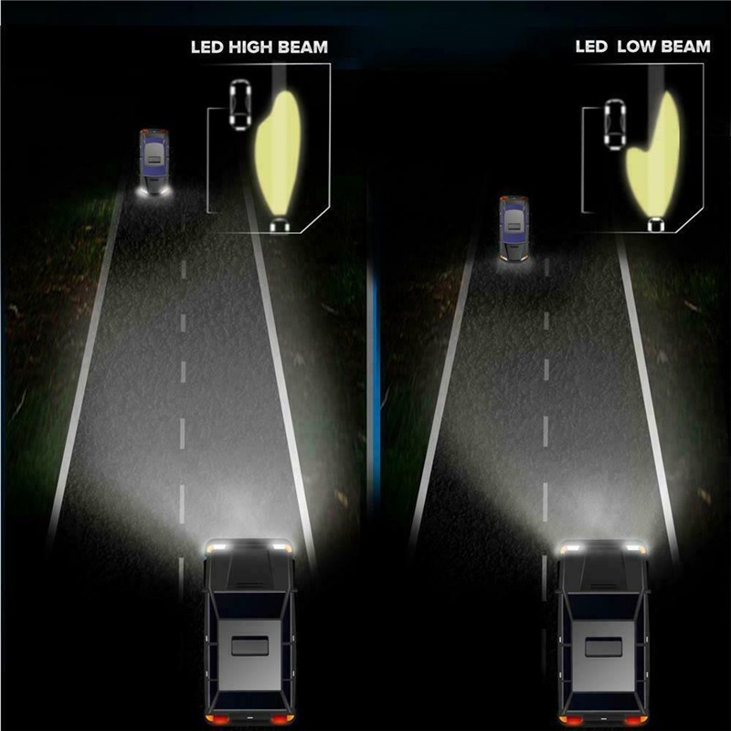 2x H11B LED Headlight Bulbs Kit High Low Beam 60000LM 6500K White Super Bright