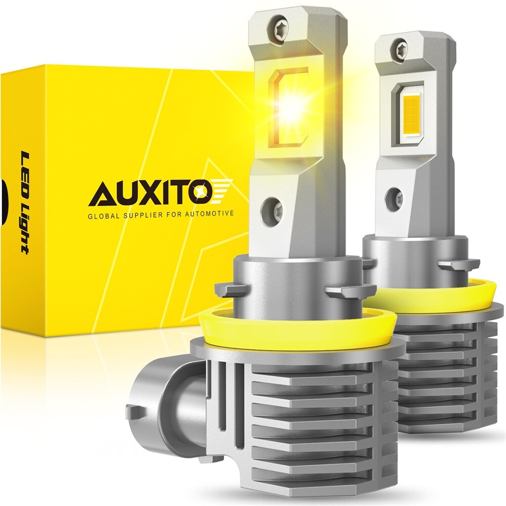 H11 CSP LED Headlight Kit High Low Beam Bulb Super Bright 3000K Yellow 60000LM